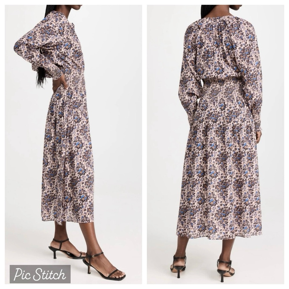 APIECE APART La Ventura shirred floral-print organic cotton-voile dress - Picture 3 of 14